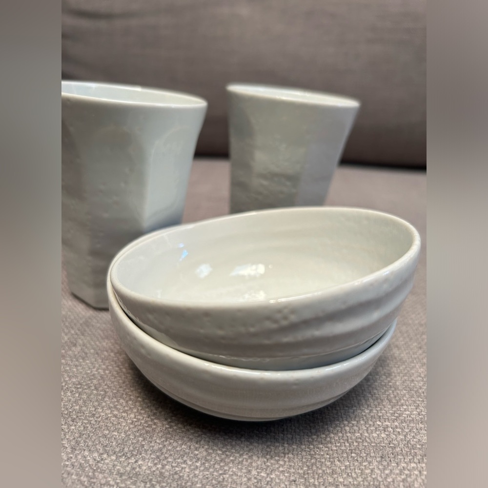 Vintage MENARD Handmade Washokki Set Japanese Dishware #0924244